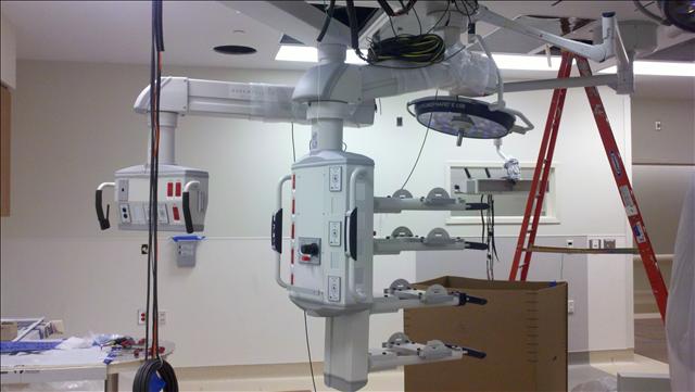 An operating room with equipment