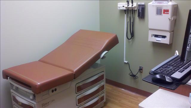 Urgent care examination room